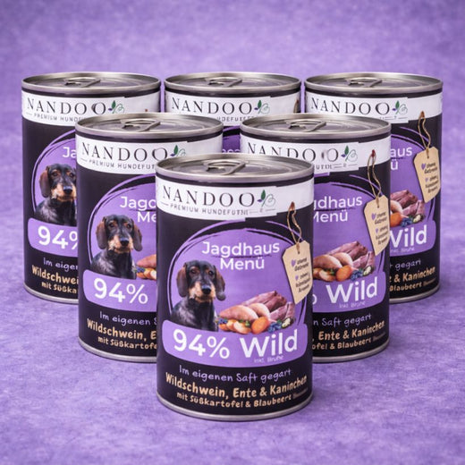 NANDOO Jagdhaus Menü – Wildschwein, Ente, Kaninchen 400g