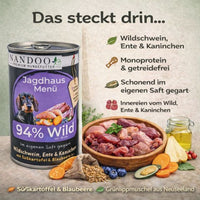 NANDOO Jagdhaus Menü – Wildschwein, Ente, Kaninchen 800g: Ansicht 3