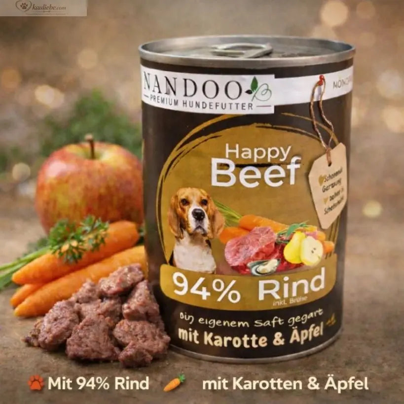 NANDOO Happy Beef - Rind mit Karotte, Birne & Grünlippmuschel
