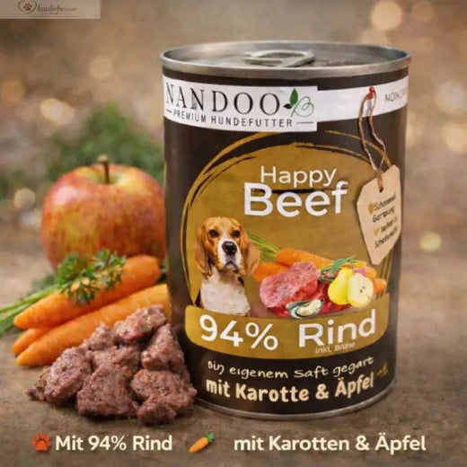 NANDOO Happy Beef - Rind mit Karotte, Birne & Grünlippmuschel